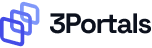 3Portals logo with blue icon and black text